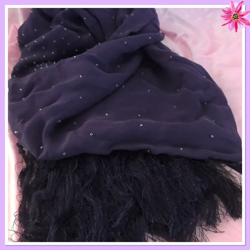 Due Per Due beaded Silk Scarf